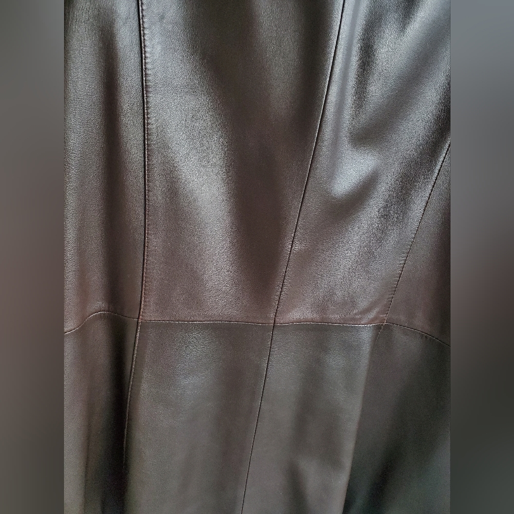 Preston & York Rich Chocolatey Brown Genuine Lamb Leather Business Casual Jacket - Picture 11 of 16